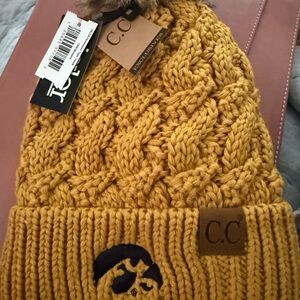 C.C Iowa Yellow Cable Knit Beanie